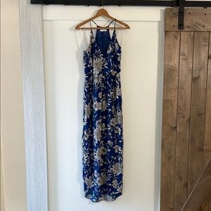 Floral Blue Maxi Dress